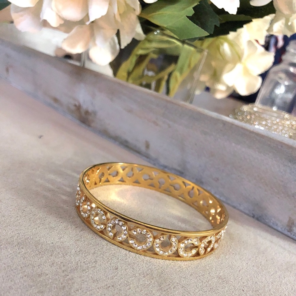 Gold coach bangle